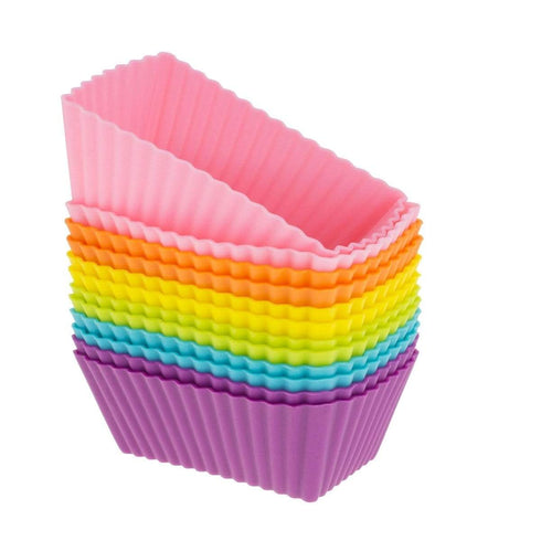 AussieSuperStore Homeware Supplies Rectangular Reusable Silicone Cake Moulds (8cm x 2.5cm) Rectangular Reusable Silicone Cake Moulds | Bakeware utensils Molds CBLRGRECTCUPCAKMLDX6